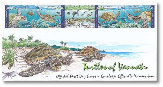 Vanuatu Post Turtles Stamp Cover