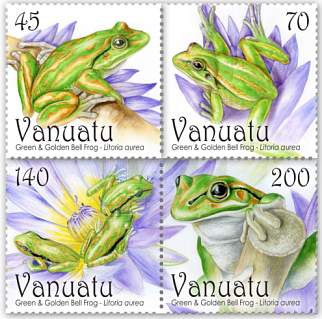 Vanuatu Post Frog Stamps